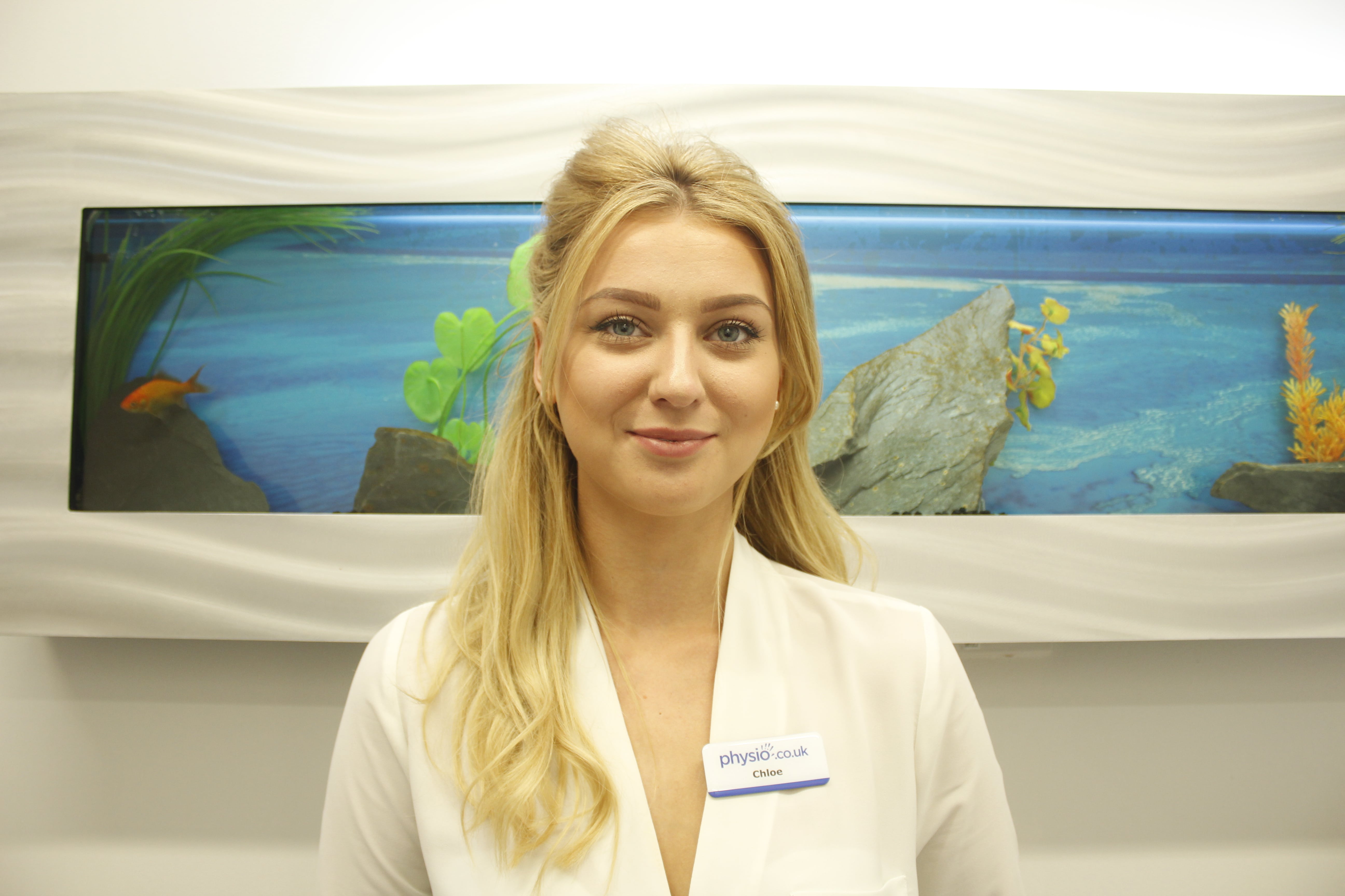 Tameside Physiotherapy Receptionist smiling Tameside Physiotherapy Receptionist smiling