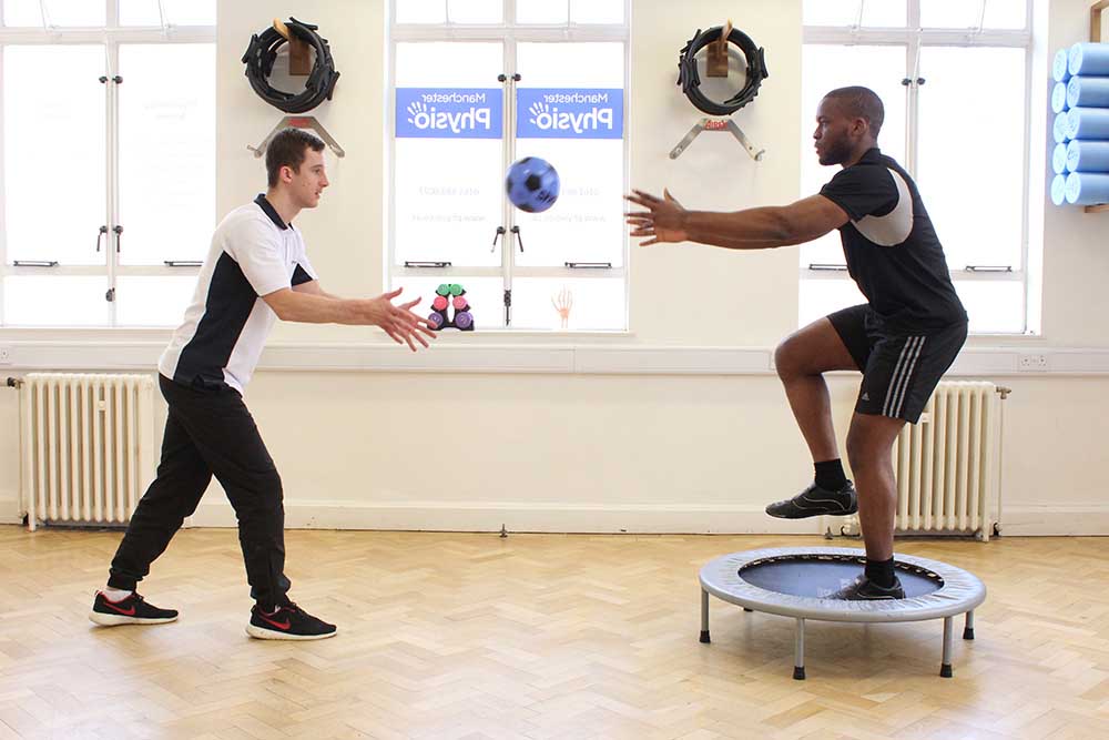 Dynamic stability and balance exercises assisted by specialist physiotherapist Dynamic stability and balance exercises assisted by specialist physiotherapist