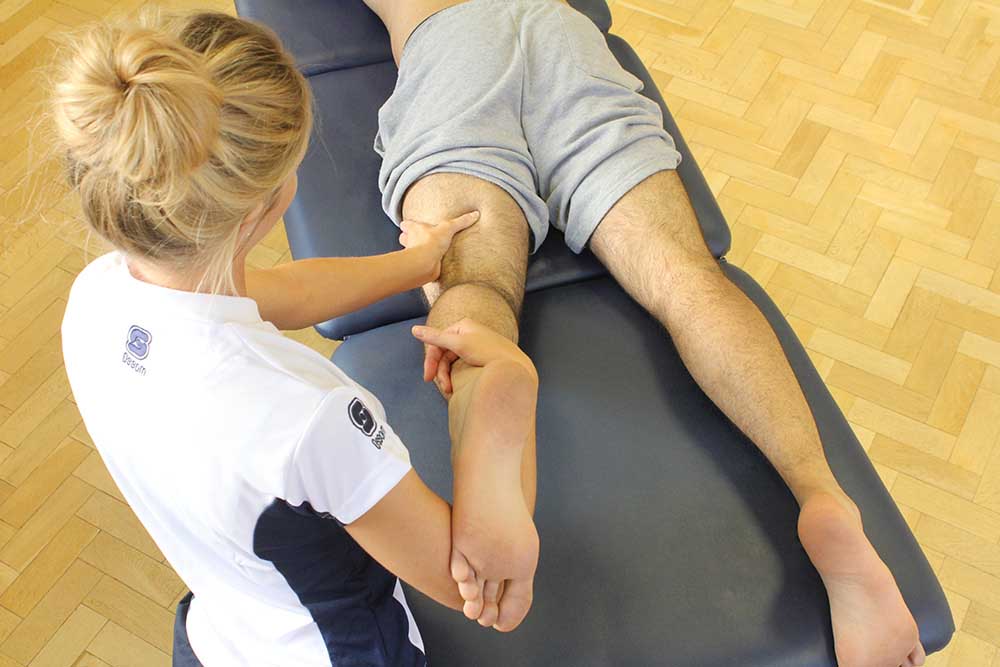 Soft tissue massage targeting bicep femoris and semitendinosus