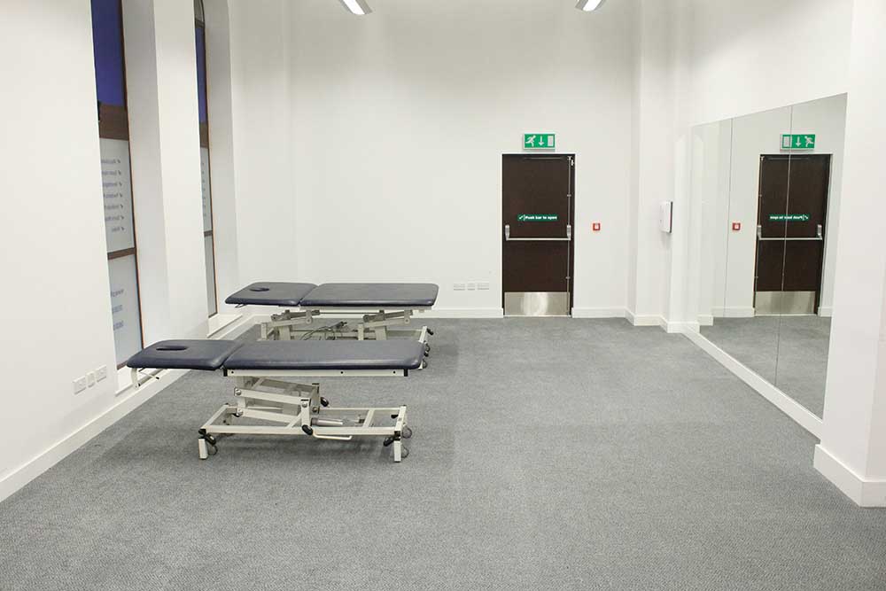 Spacious, well equipped gym in our Minshull Street clinic Spacious, well equipped gym in our Minshull Street clinic