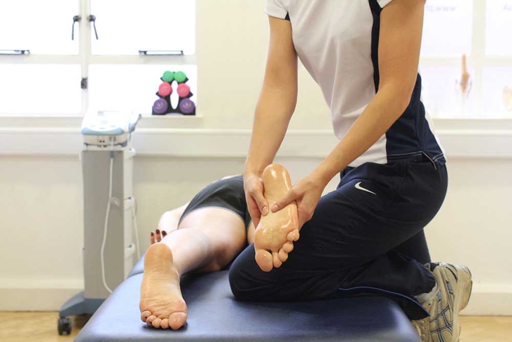 Soft tissue massage of planta facia Soft tissue massage of planta facia