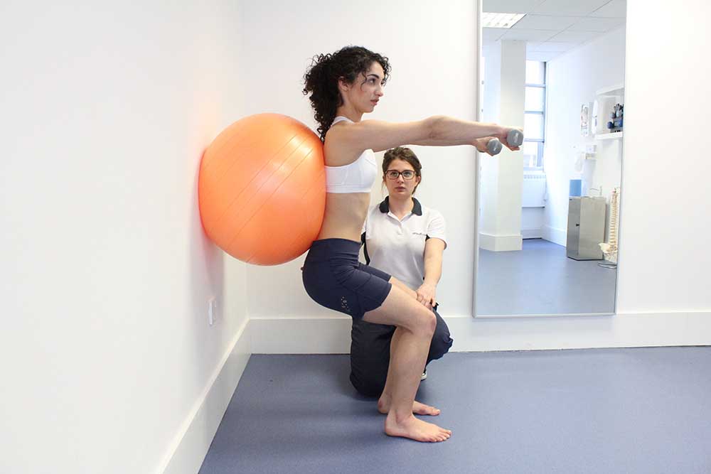 Rehabilitation exercises supervised by specialist musculoskeletal physiotherapist