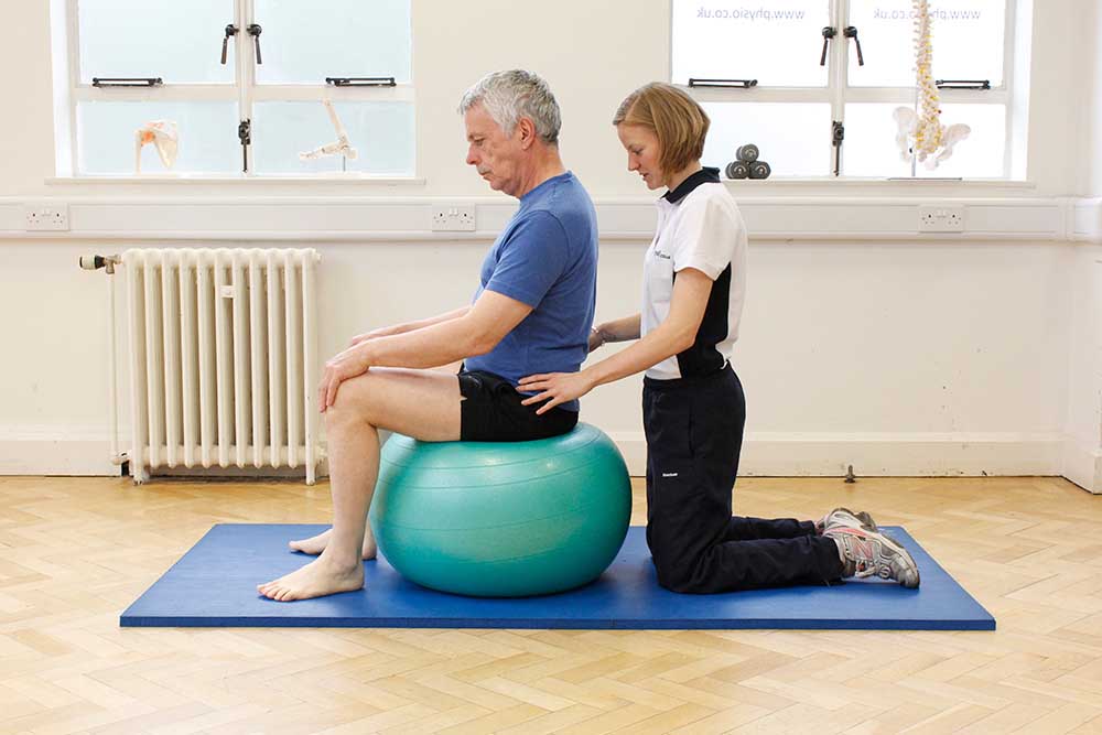 Core stability and proprioception exercises assisted by specialist physiotherapist