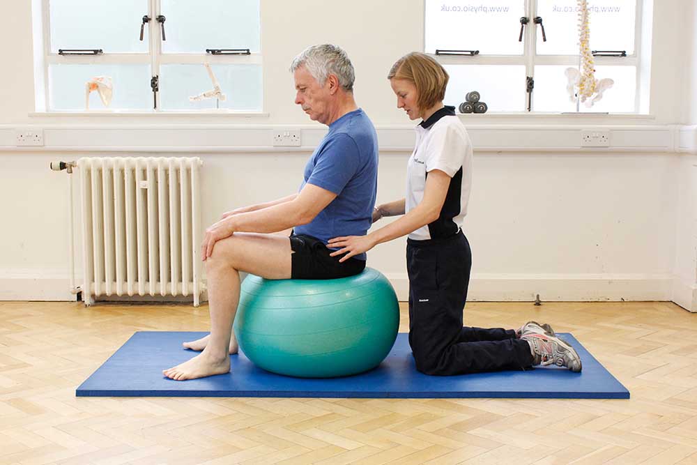 Core stability and proprioception exercises assisted by specialist physiotherapist Core stability and proprioception exercises assisted by specialist physiotherapist