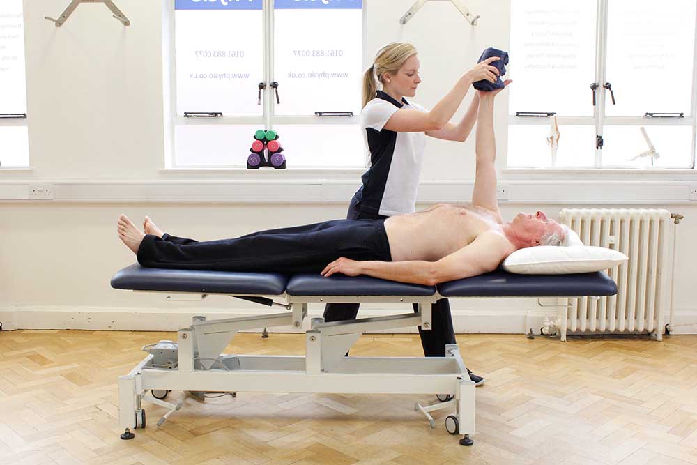 Guided mobilisations of the the upper limbs by neurological physiotherapist